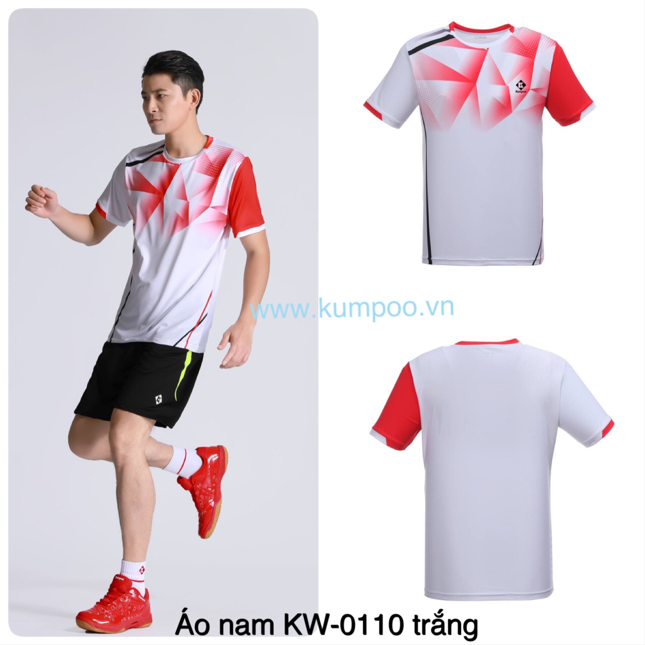 ÁO 0110 TRẮNG ĐỎ